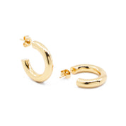 Amelia Chunky Hoops in Gold - Earrings