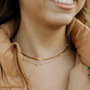 Malibu Pearl Necklace: Gold Filled