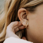 Brooklyn Twist Hoops: Gold