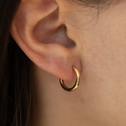 Small Hoop Earrings-Gold
