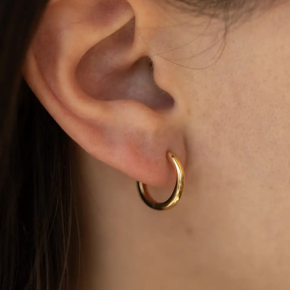 Small Hoop Earrings-Gold