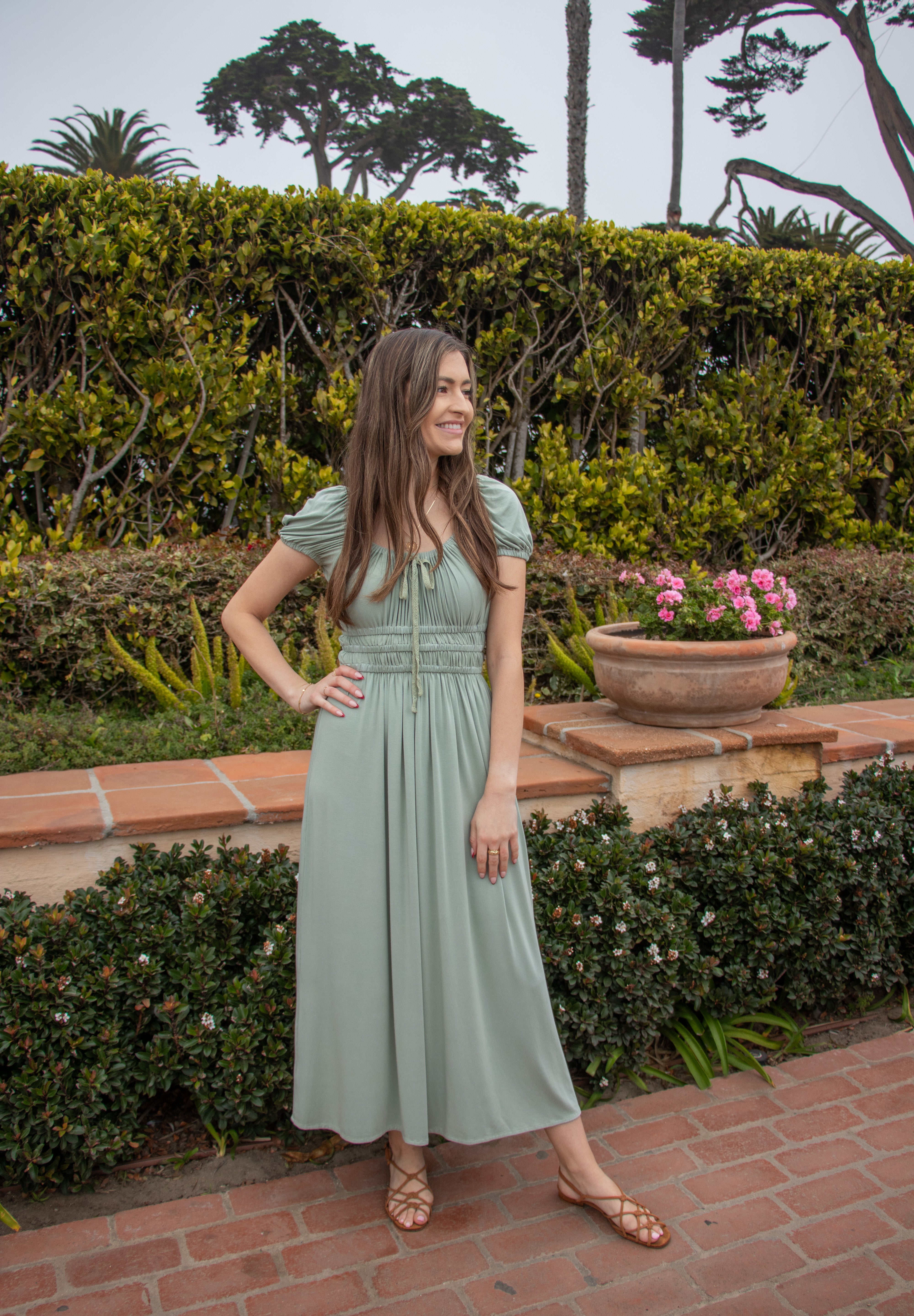Softest Spa Dress - Agave Green