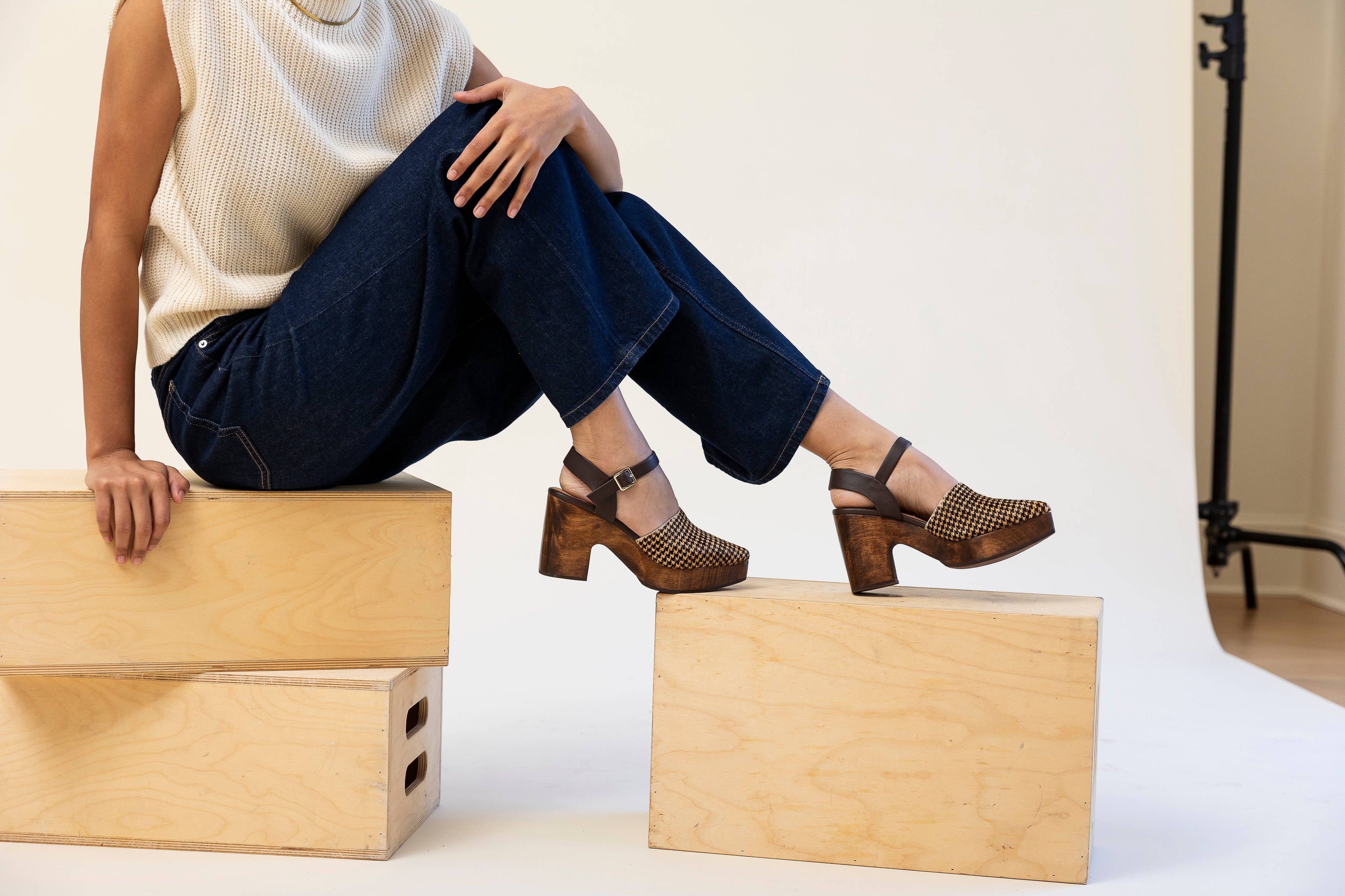 Pearl: Chocolate Tweed Calf Hair