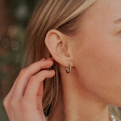 Hexagon Huggies: Gold