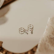 April Raindrop Dangle Hoops: Gold