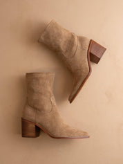 The Vienna | Latte Sleek ankle hugging bootie- Latte