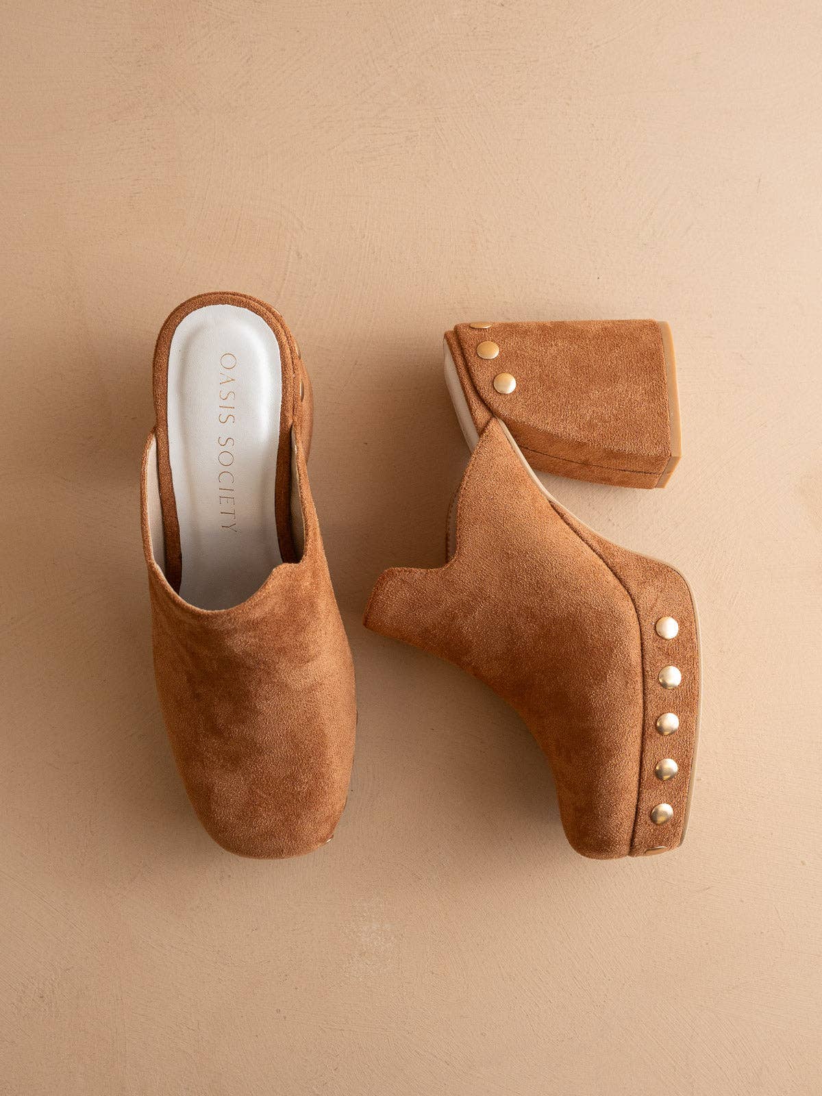 The Sierra | Caramel Platform Clog Mule - Caramel