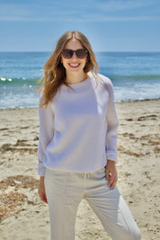 Cashmere Rib Pullover - Coconut