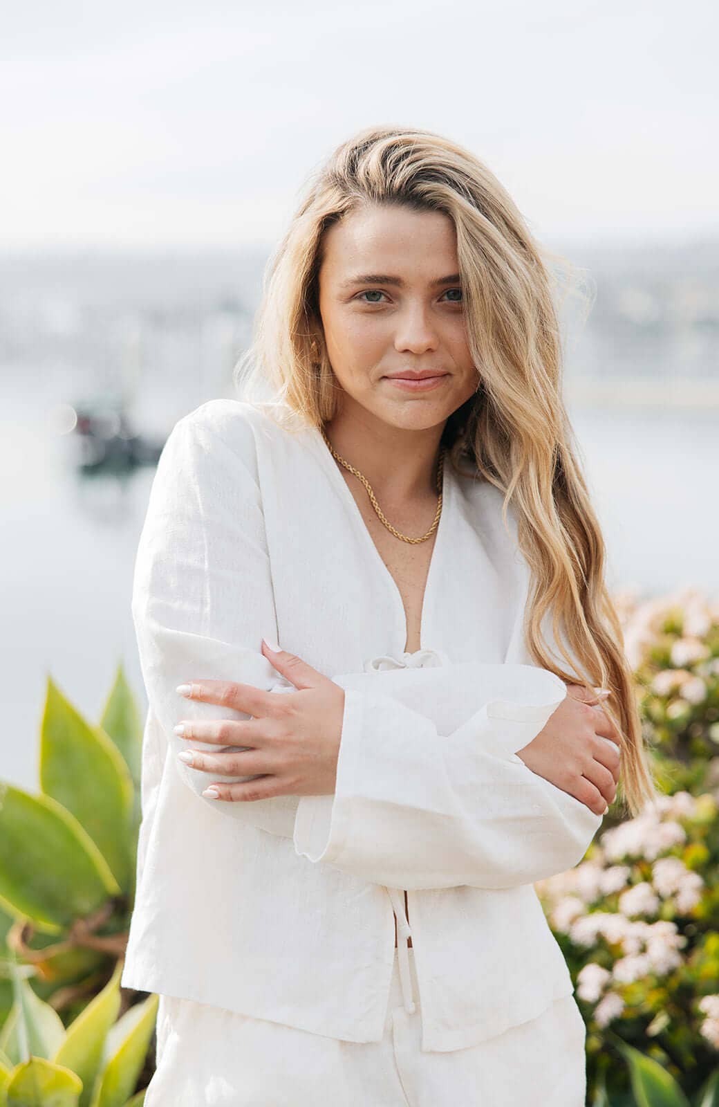Keaton Linen Tie Top