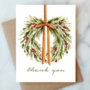 Autumn Wreath Fall Thank You Greeting Card | Thank You Card