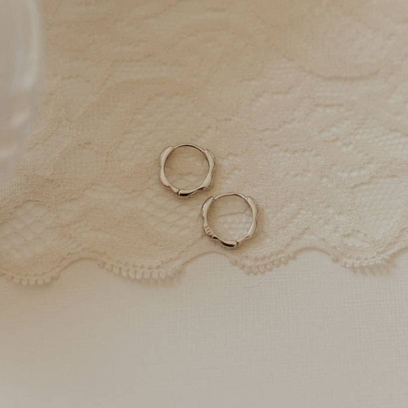 Lola Floral Hoops: Gold