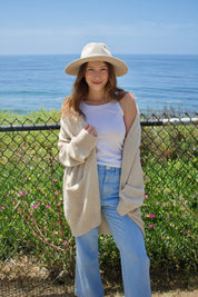 Softest Cashmere Cardigan Coat - Sand