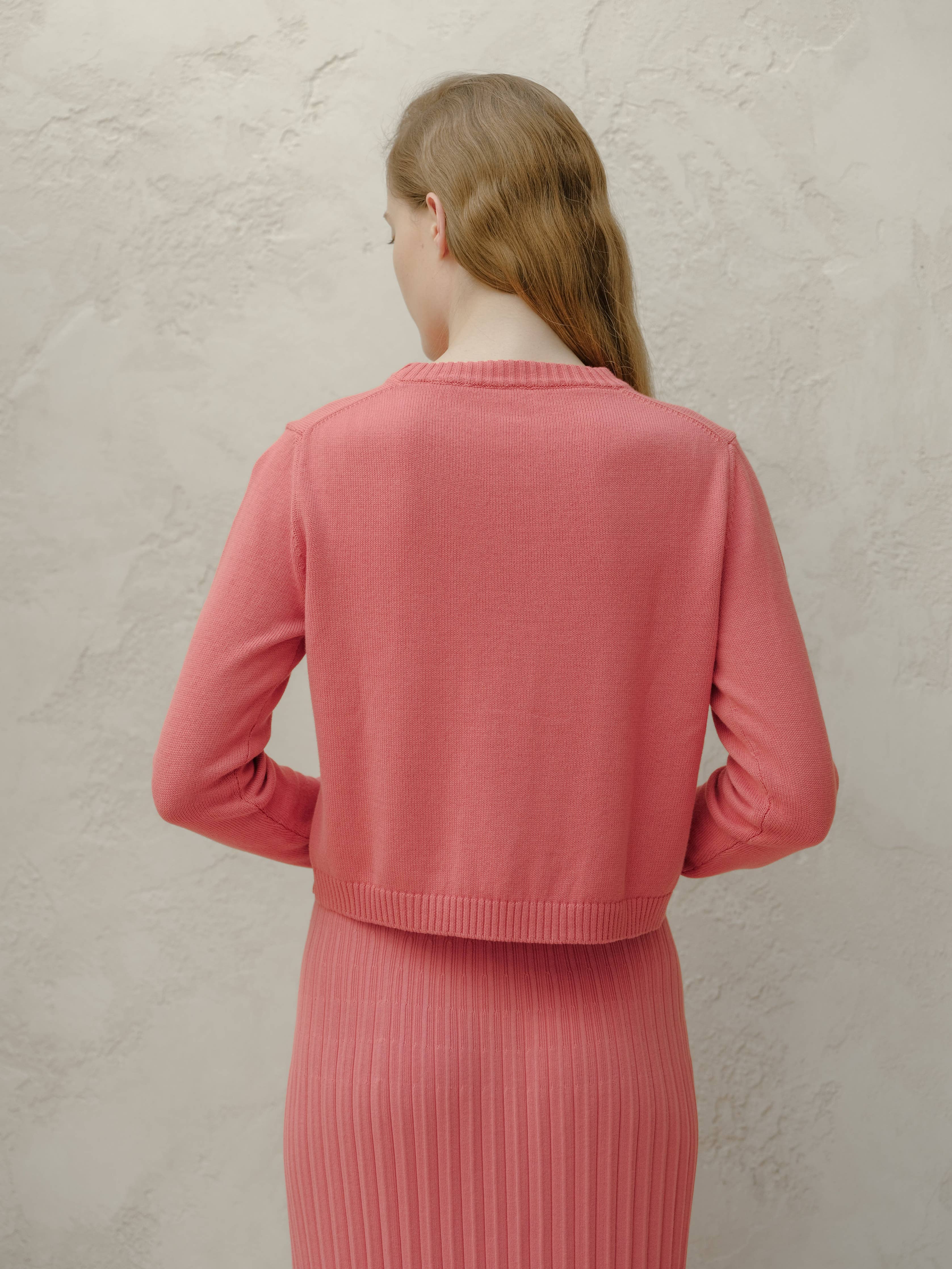 Fine cotton crewneck: Azzurro