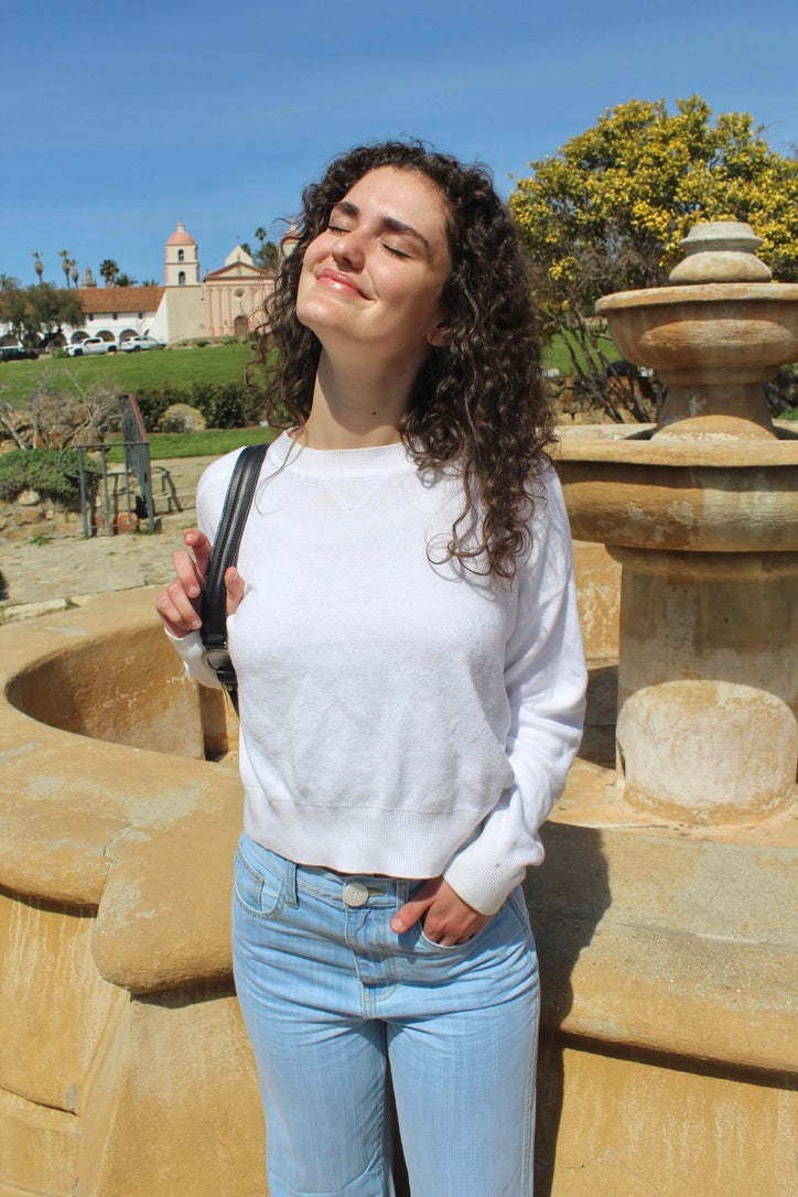 Luxe Cotton Sweater - Coconut