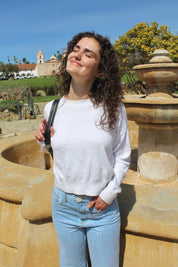 Luxe Cotton Sweater - Coconut