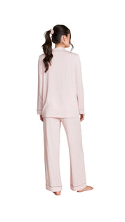 Luxe Milk Jersey Piped Pajama - Pink