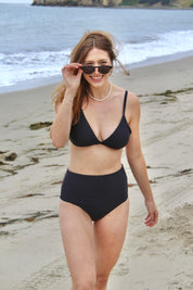 Retro Bathing Suit Bottom - Black Sea