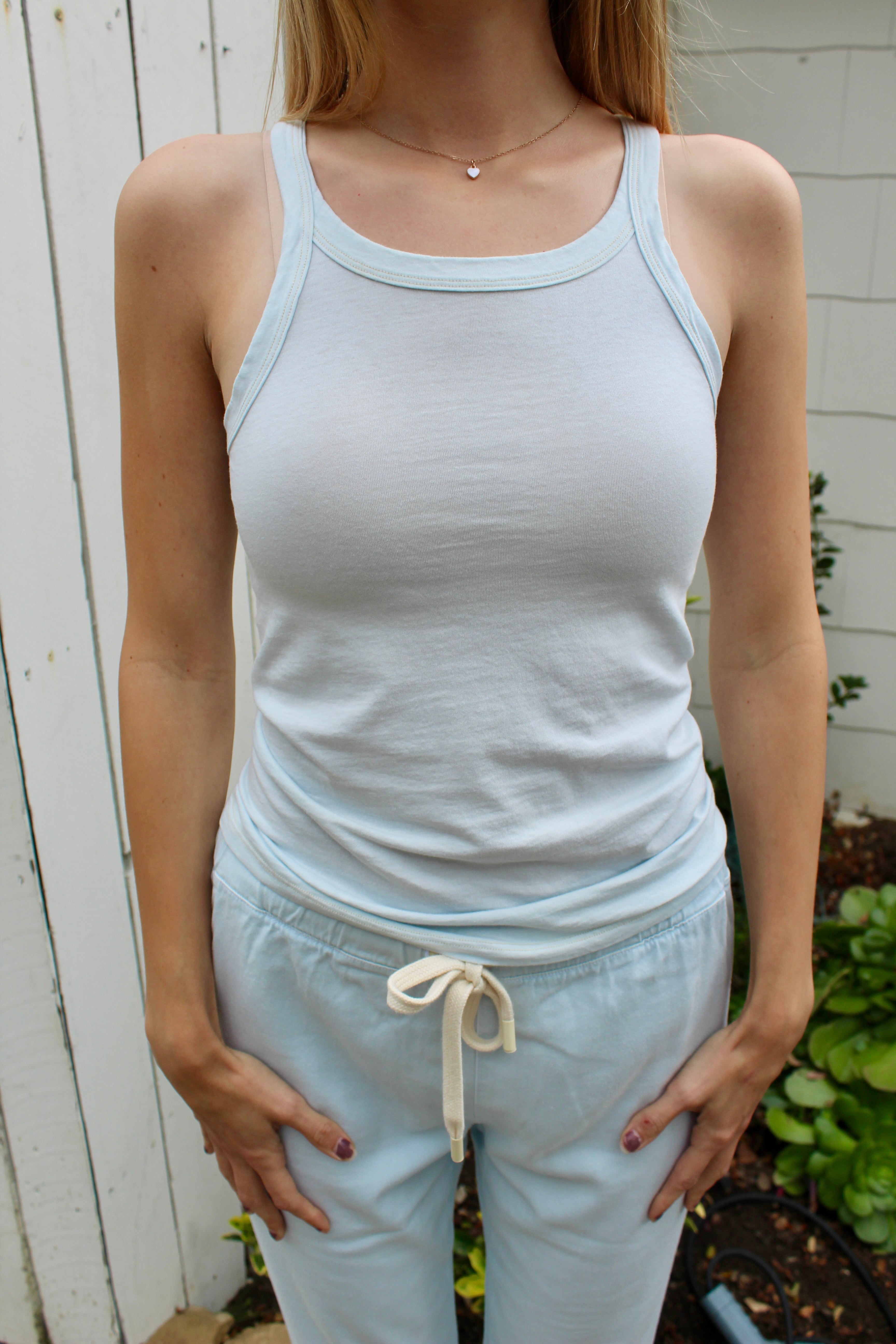 Organic Cotton Tank - Sky Blue