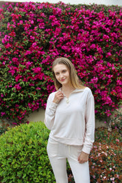 Soft Fleece Quarter Zip - Pink Rose