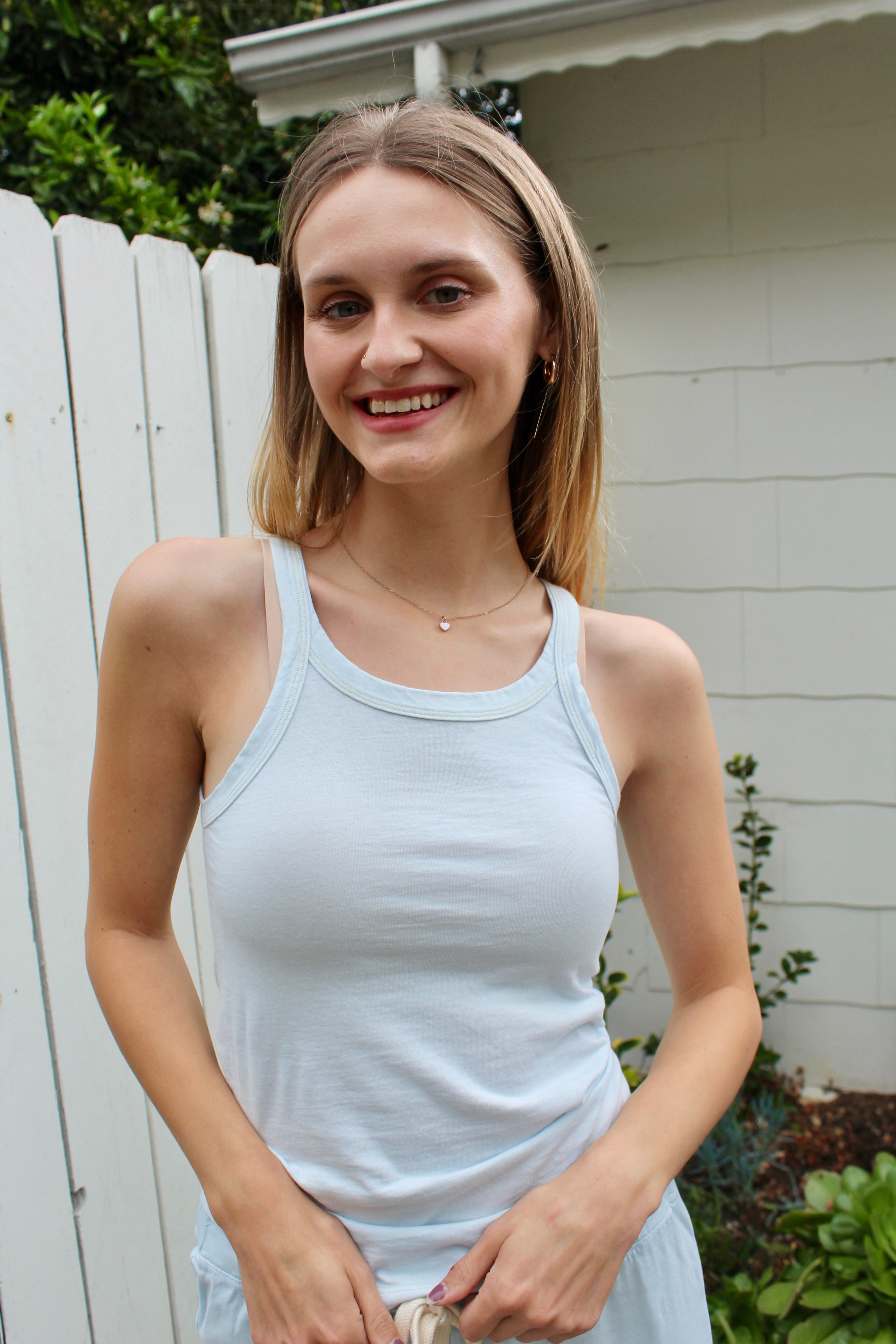 Organic Cotton Tank - Sky Blue