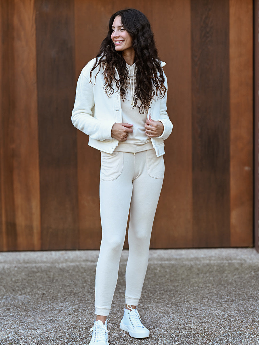 Cotton Fleece Jacket - Coconut