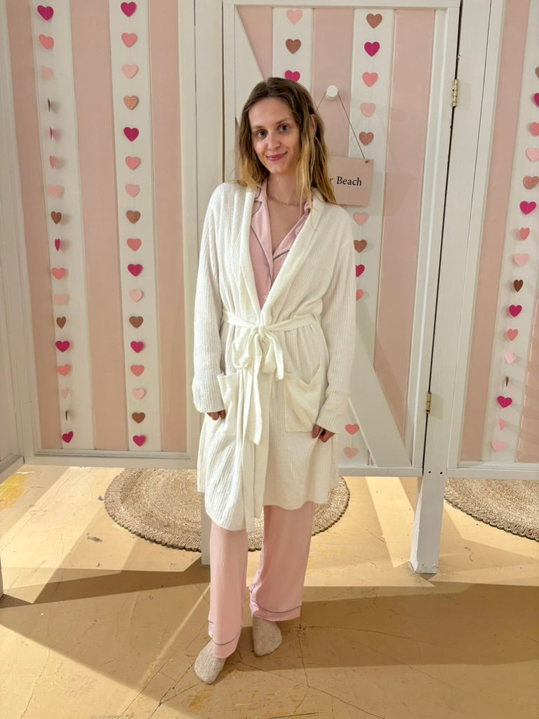 CCL Ribbed Robe - Sea Salt