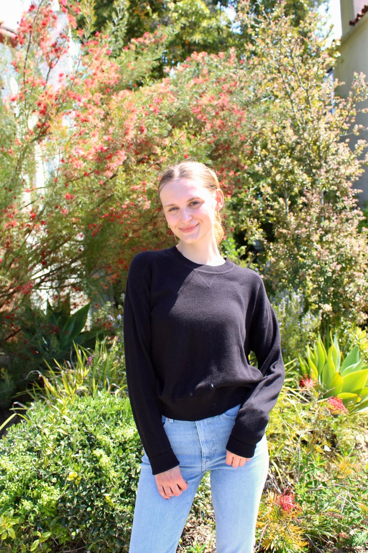 Luxe Cotton Sweater - Black