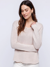 Round Edge V-Neck - Oatmeal