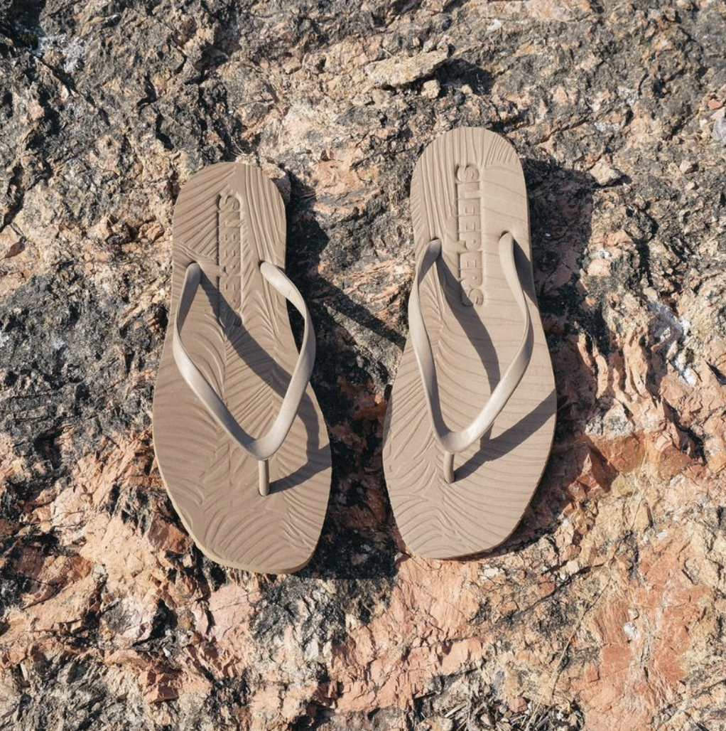 Sleepers Tapered Platform Flip Flops - Sand