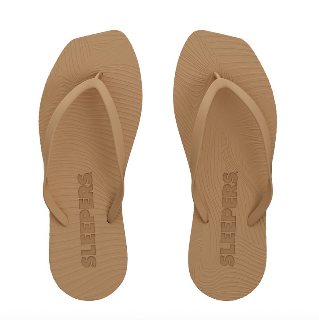 Sleepers Tapered Platform Flip Flops - Sand