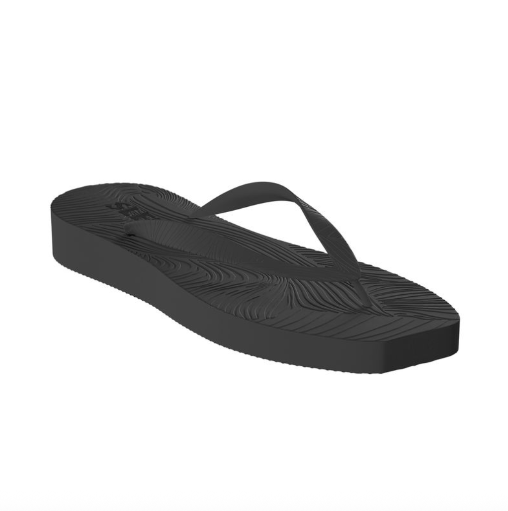 Sleepers Tapered Platform Flip Flops - Black