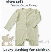 Baby Footie 2-Way Zipper – Organic Cotton Lounge Wear