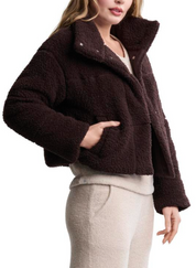 Brushed Cozy Chic Puffer Jacket - Umber