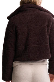 Brushed Cozy Chic Puffer Jacket - Umber