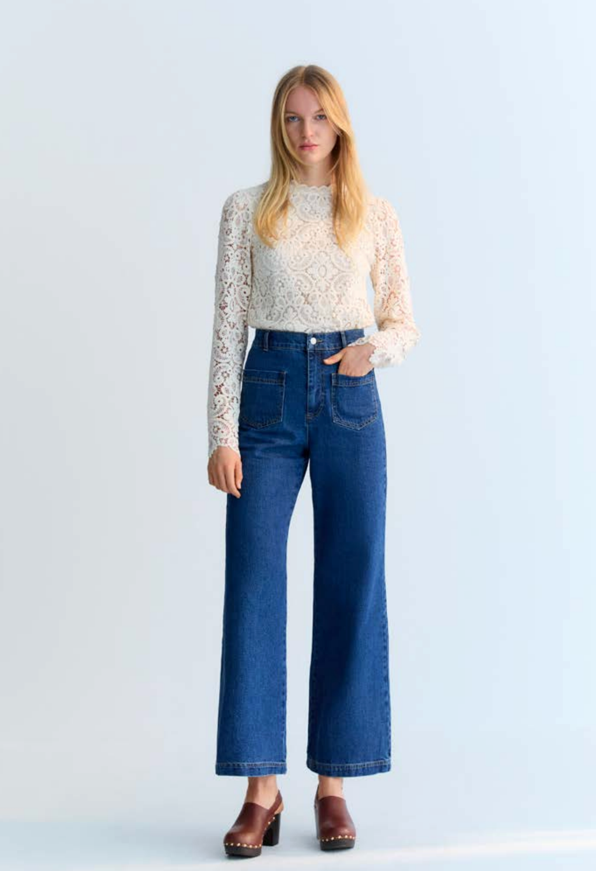 Ines Woman Pant - Mid Blue