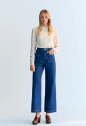 Ines Woman Pant - Mid Blue