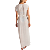 Tulip Hem Maxi Dress - White