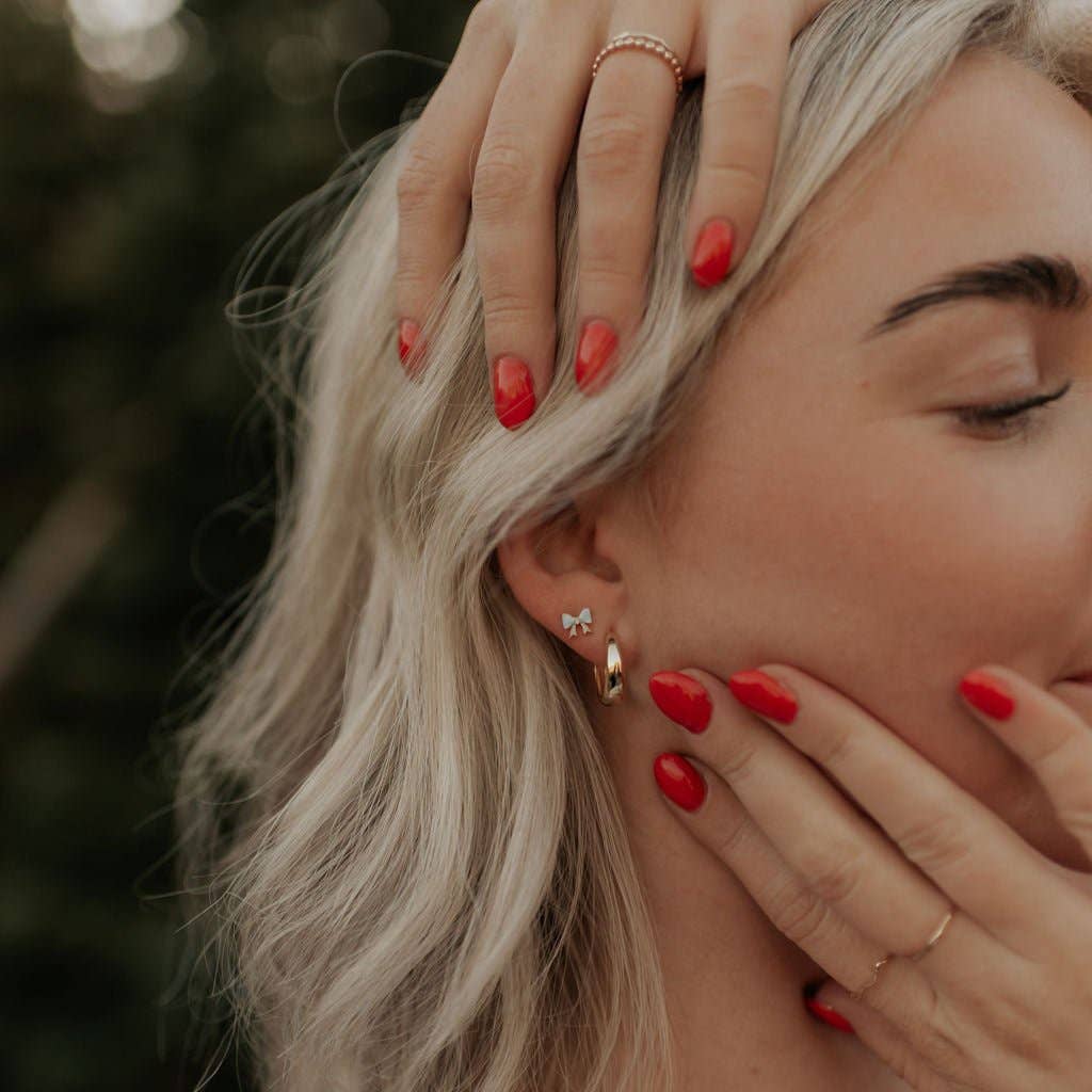 Clara Bow Studs: Baby Blue