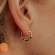 Lola Floral Hoops: Gold