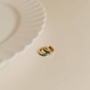 AZ Turquoise Hoops: Gold