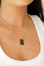 Star and Moon Choker Necklace in Gold