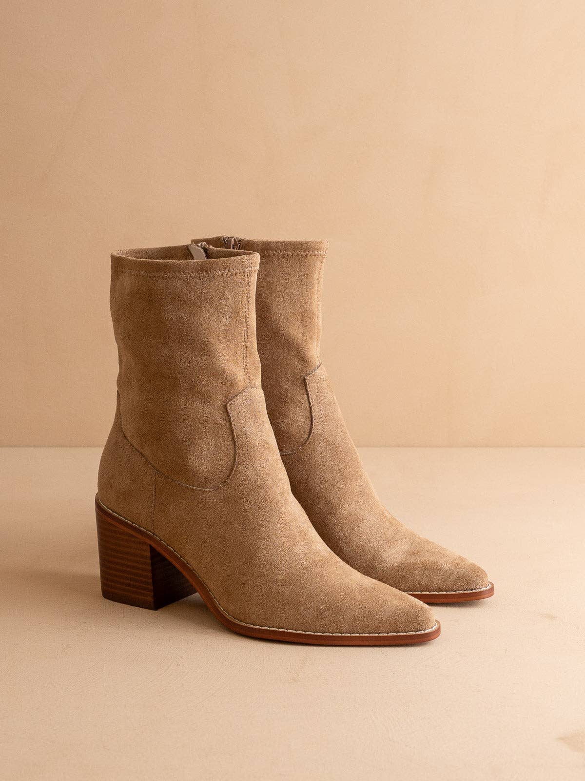The Vienna | Latte Sleek ankle hugging bootie- Latte