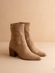 The Vienna | Latte Sleek ankle hugging bootie- Latte