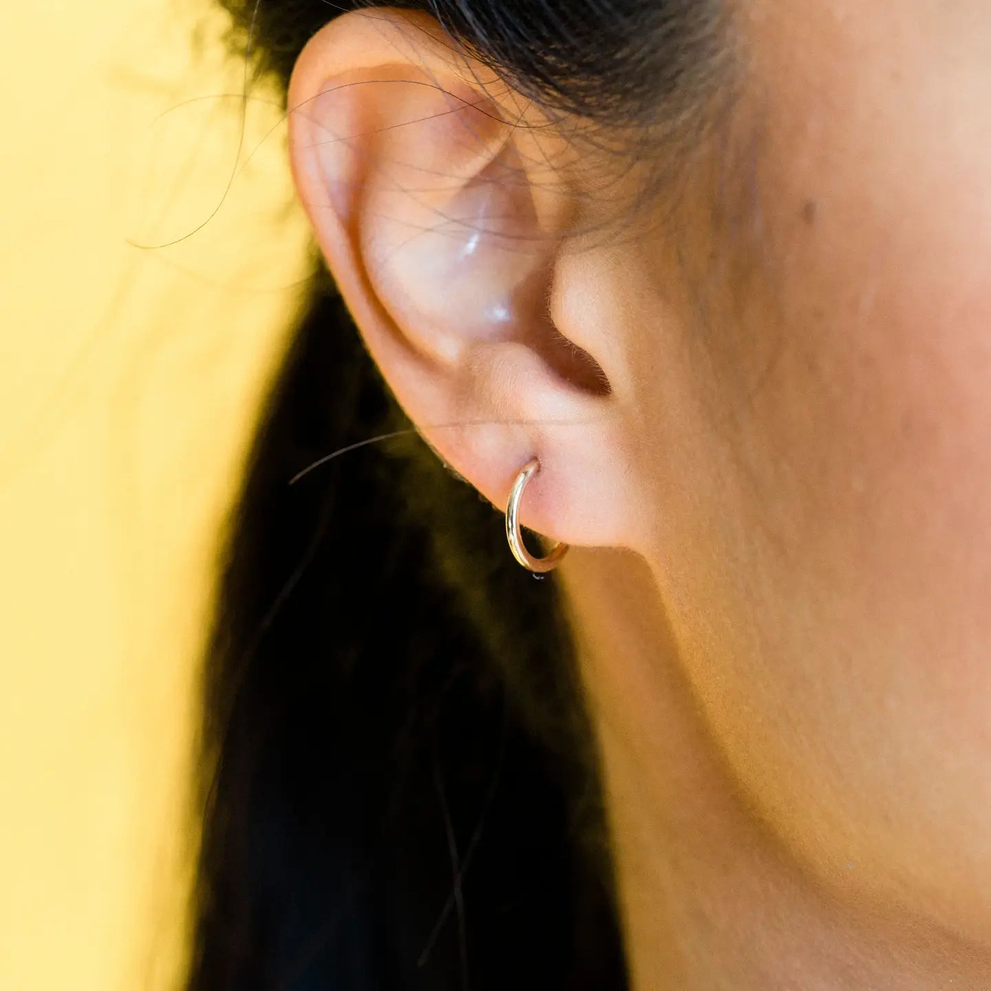 Mini Hoop Earrings-Gold