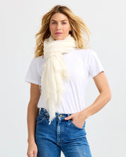 Felted Scarf - White