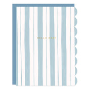 Hello Baby - Stripes Blue Card