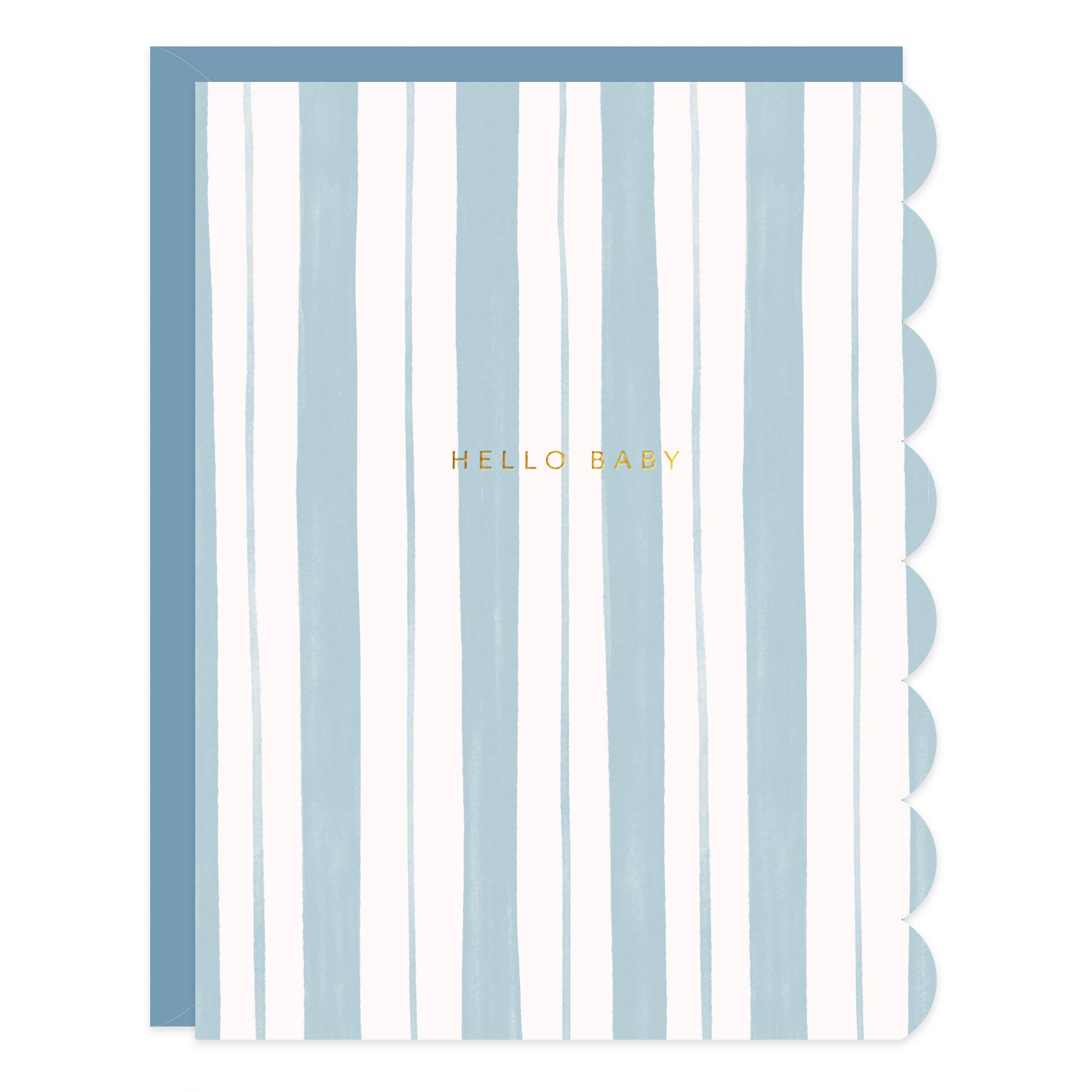 Hello Baby - Stripes Blue Card