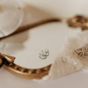 Gaby Turquoise Hoops: Silver