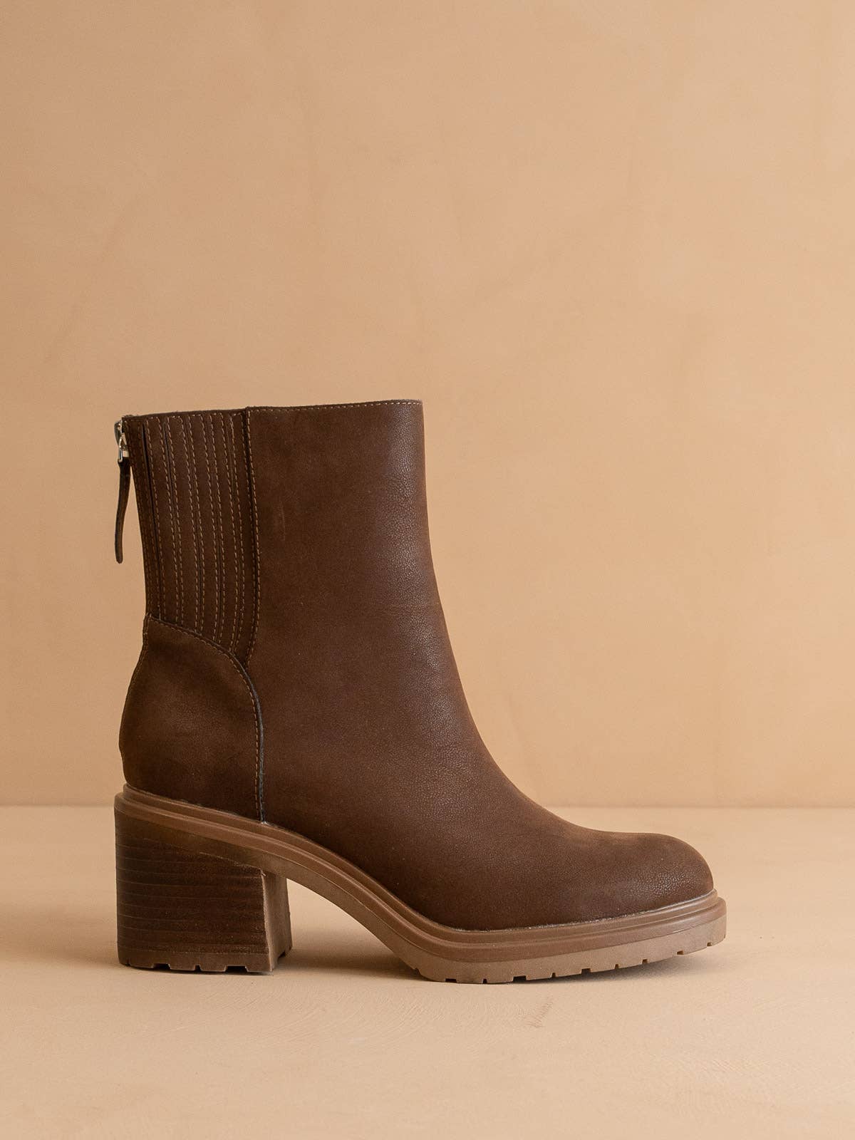 Coffee Lug Chelsea Bootie -Coffee