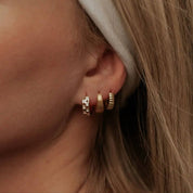 Rue Brushed Hoops: Silver